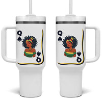 Queen Of Spades Black Girl Tumbler With Handle African American Women Pride - Wonder Print Shop