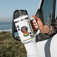 Queen Of Spades Black Girl Tumbler With Handle African American Women Pride - Wonder Print Shop