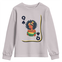 Queen Of Spades Black Girl Youth Sweatshirt African American Women Pride - Wonder Print Shop