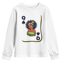 Queen Of Spades Black Girl Youth Sweatshirt African American Women Pride - Wonder Print Shop