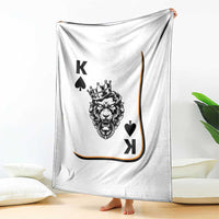 Black King Lion Throw Blanket African American Black History Month Gift - Wonder Print Shop