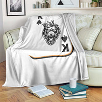 Black King Lion Throw Blanket African American Black History Month Gift - Wonder Print Shop