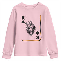 Black King Lion Youth Sweatshirt African American Black History Month Gift - Wonder Print Shop