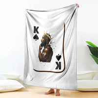 King Of Spades Black Man Throw Blanket African American Men Pride - Wonder Print Shop