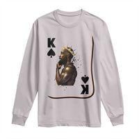King Of Spades Black Man Long Sleeve Shirt African American Men Pride - Wonder Print Shop