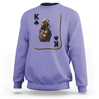 King Of Spades Black Man Sweatshirt African American Men Pride - Wonder Print Shop