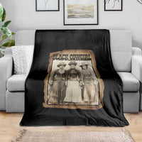 Black Cowgirl Pride Throw Blanket Western Black History Month Gift - Wonder Print Shop