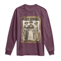 Black Cowgirl Pride Long Sleeve Shirt Western Black History Month Gift - Wonder Print Shop