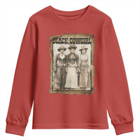 Black Cowgirl Pride Youth Sweatshirt Western Black History Month Gift - Wonder Print Shop