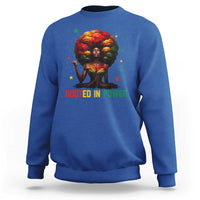 Melanin Queen Rooted In Power Sweatshirt African American Afro Tree Of Life - Wonder Print Shop