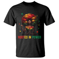 Melanin Queen Rooted In Power T Shirt African American Afro Tree Of Life - Wonder Print Shop
