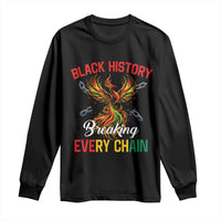 Phoenix Rising Breaking Every Chain Long Sleeve Shirt Black History Month Freedom Gift - Wonder Print Shop