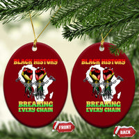African American Civil Rights Gift Ceramic Ornament Breaking Every Chain - Wonder Print Shop