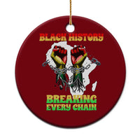 African American Civil Rights Gift Ceramic Ornament Breaking Every Chain - Wonder Print Shop
