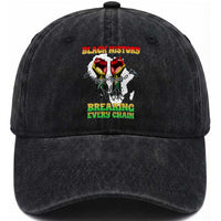 African American Civil Rights Gift Washed Cotton Baseball Cap Breaking Every Chain