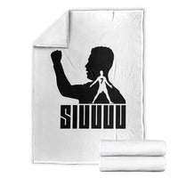 Siuuuu Number Seven Soccer Celebration Throw Blanket Funny Sport Lovers Gift