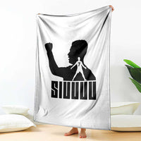 Siuuuu Number Seven Soccer Celebration Throw Blanket Funny Sport Lovers Gift