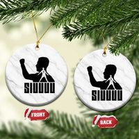 Siuuuu Number Seven Soccer Celebration Ceramic Ornament Funny Sport Lovers Gift