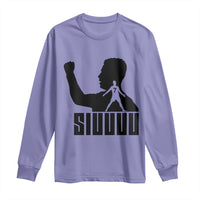 Siuuuu Number Seven Soccer Celebration Long Sleeve Shirt Funny Sport Lovers Gift