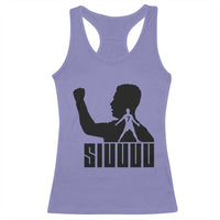 Siuuuu Number Seven Soccer Celebration Racerback Tank Top Funny Sport Lovers Gift