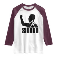 Siuuuu Number Seven Soccer Celebration Raglan Shirt Funny Sport Lovers Gift