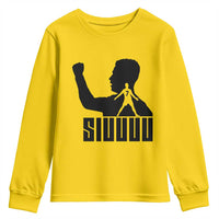 Siuuuu Number Seven Soccer Celebration Youth Sweatshirt Funny Sport Lovers Gift