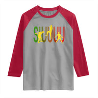 Funny Game Day Soccer Celebration Gift Raglan Shirt Siuuuu