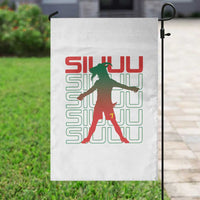 Funny Siuuuu Garden Flag Iconic Goal Shout Soccer Lover Gift