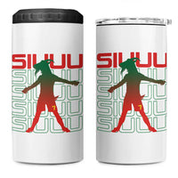 Funny Siuuuu 4 in 1 Can Cooler Tumbler Iconic Goal Shout Soccer Lover Gift