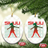 Funny Siuuuu Ceramic Ornament Iconic Goal Shout Soccer Lover Gift