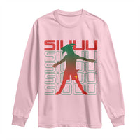 Funny Siuuuu Long Sleeve Shirt Iconic Goal Shout Soccer Lover Gift