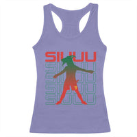 Funny Siuuuu Racerback Tank Top Iconic Goal Shout Soccer Lover Gift