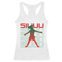 Funny Siuuuu Racerback Tank Top Iconic Goal Shout Soccer Lover Gift