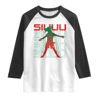 Funny Siuuuu Raglan Shirt Iconic Goal Shout Soccer Lover Gift