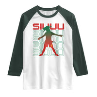Funny Siuuuu Raglan Shirt Iconic Goal Shout Soccer Lover Gift