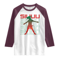 Funny Siuuuu Raglan Shirt Iconic Goal Shout Soccer Lover Gift