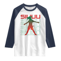 Funny Siuuuu Raglan Shirt Iconic Goal Shout Soccer Lover Gift