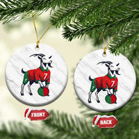 Number Seven Soccer GOAT Siuuuu Celebration Ceramic Ornament
