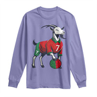 Number Seven Soccer GOAT Siuuuu Celebration Long Sleeve Shirt