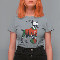 Number Seven Soccer GOAT Siuuuu Celebration T Shirt For Women