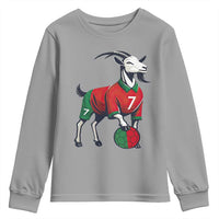 Number Seven Soccer GOAT Siuuuu Celebration Youth Sweatshirt