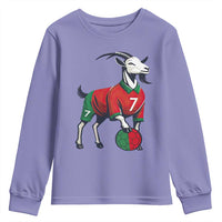 Number Seven Soccer GOAT Siuuuu Celebration Youth Sweatshirt
