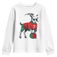 Number Seven Soccer GOAT Siuuuu Celebration Youth Sweatshirt