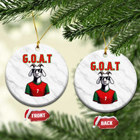 Siuuuu Goat Soccer Celebration Ceramic Ornament Gift For Fans
