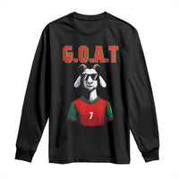 Siuuuu Goat Soccer Celebration Long Sleeve Shirt Gift For Fans