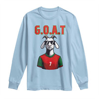 Siuuuu Goat Soccer Celebration Long Sleeve Shirt Gift For Fans