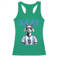 The Goat Of Soccer Number Ten Racerback Tank Top Gift For Fans