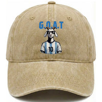 The Goat Of Soccer Number Ten Washed Cotton Baseball Cap Gift For Fans