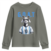 The Goat Of Soccer Number Ten Youth Sweatshirt Gift For Fans