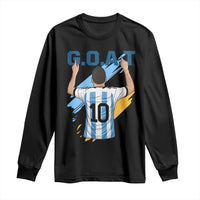 Legendary Number 10 Long Sleeve Shirt Goat Of Soccer Gift For Fans